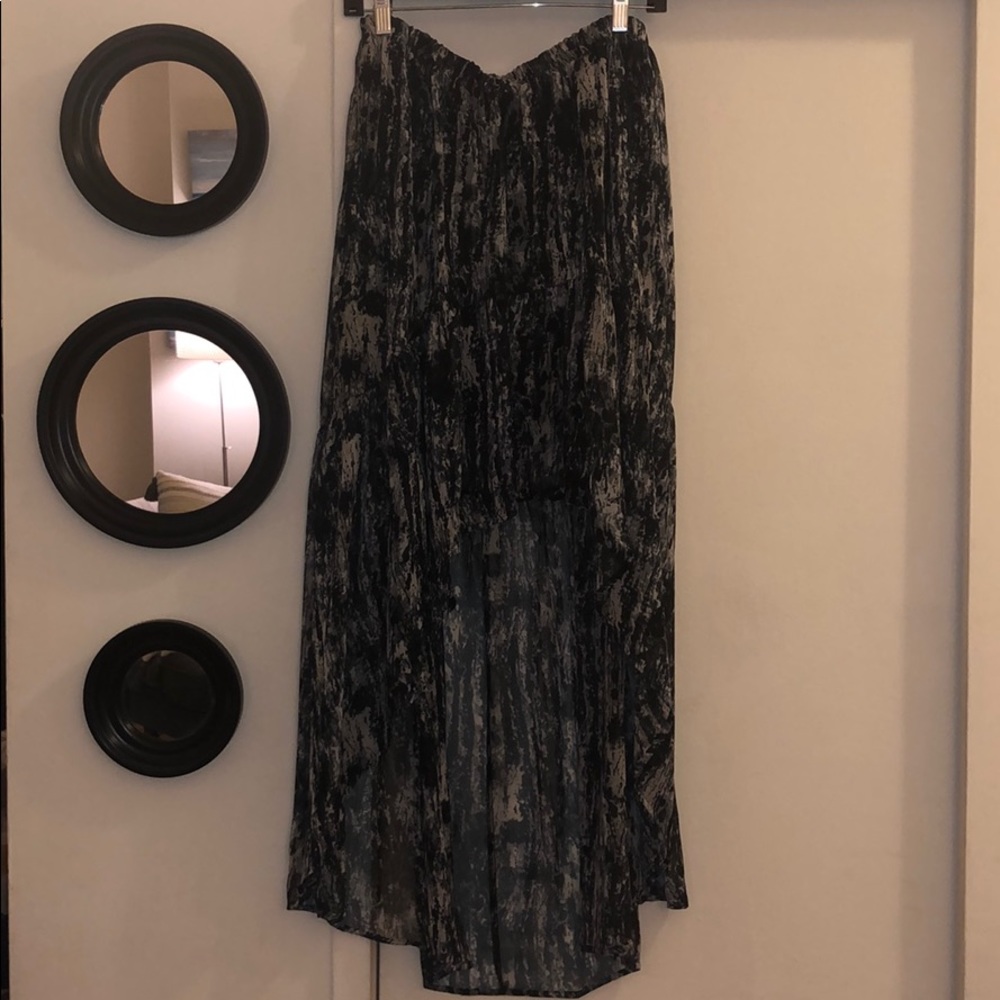 Marble High-Low Skirt